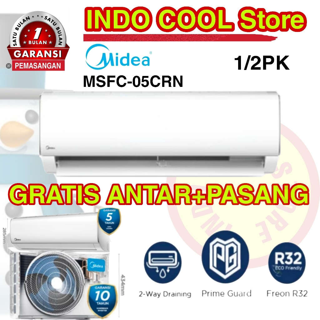 Ac Split Midea 1/2 PK MSFC-05CRN2X