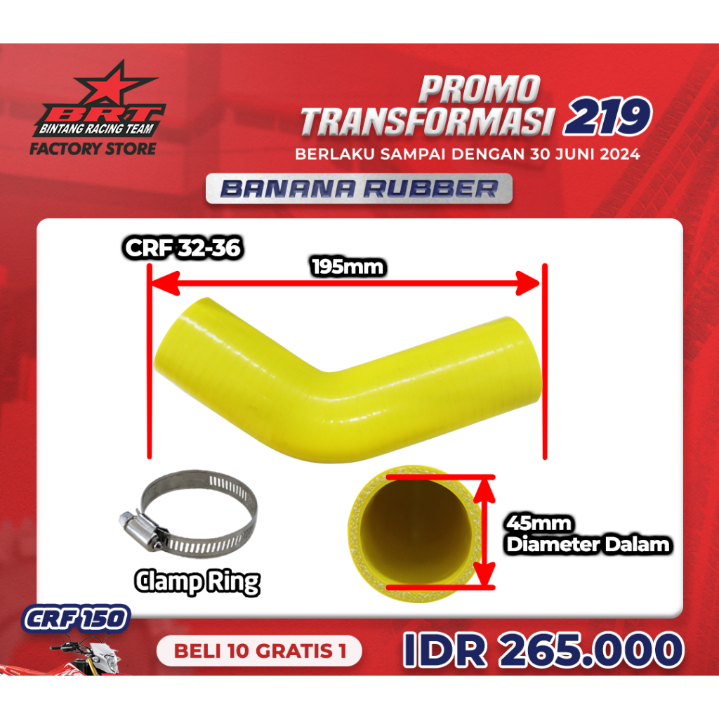VELOCITY RUBBER / KARET BANANA CRF 150 BRT