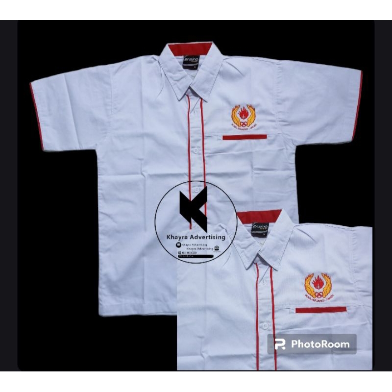kemeja koni seragam koni baju koni putih lengan pendek