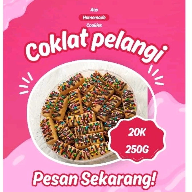 

COKLAT PELANGI/kue kering home-made premiun/Aas cookies