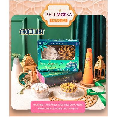 

Bellarosa Chocolart Sirup Paket Kue Hampers Lebaran Parcel - 2 kuker 1 sirup