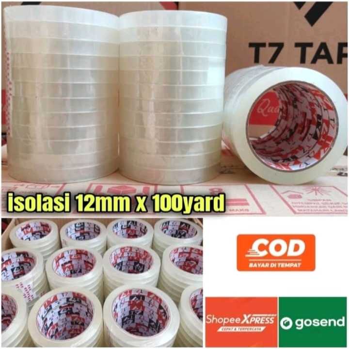 

Lakban bening/coklat ukuran 12mm*100yard 1 dus qty 288 pcs