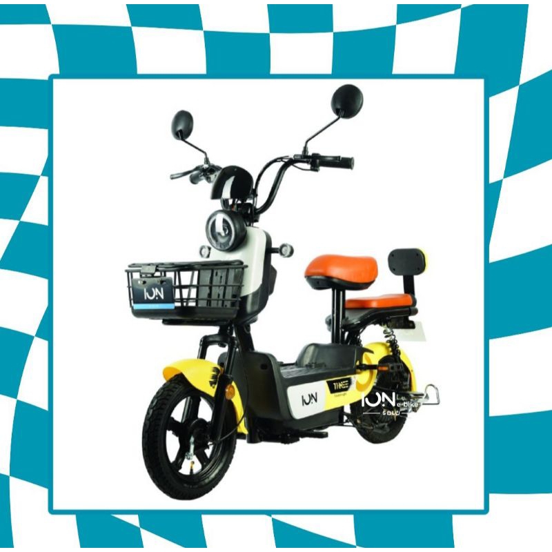 SEPEDA LISTRIK ION THREE S X GREY YELLOW