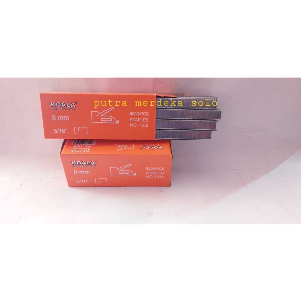 

Refill Staples KOALA Hand Stapler Gun Guntacker 13/6 13/8 / Isi Staples Tembak Stapler Jok / Kayu