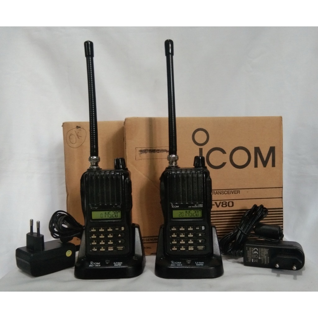 Radio HT Icom V80 Ori Japan Bekas Dusbook