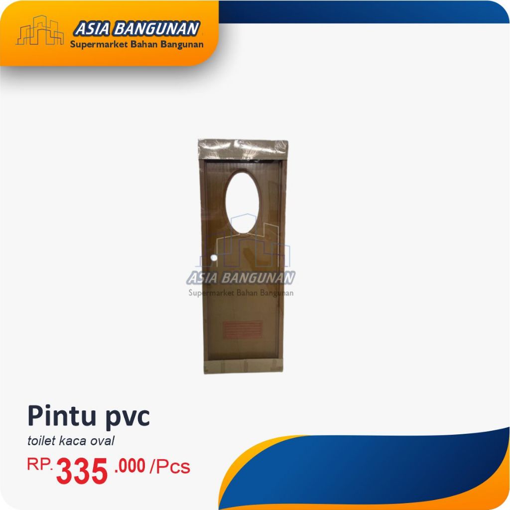 PINTU KAMAR MANDI PVC KACA OVAL