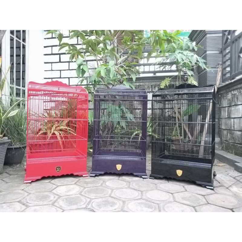 SANGKAR BURUNG GEPENGAN CAT 40X54 PAPAN 12CM(NO 1)