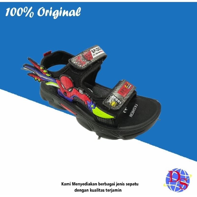 FASHION  /3018 /HITAM/SANDAL ANAK/SANDAL ANAK SPIDERMAN/SANDAL SEPATU ANAK/SANDAL ANAK PRIA/SANDAL A