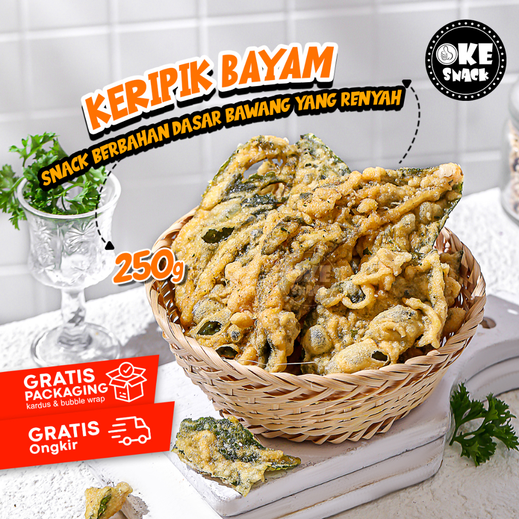 

Keripik Peyek Bayam 250gr