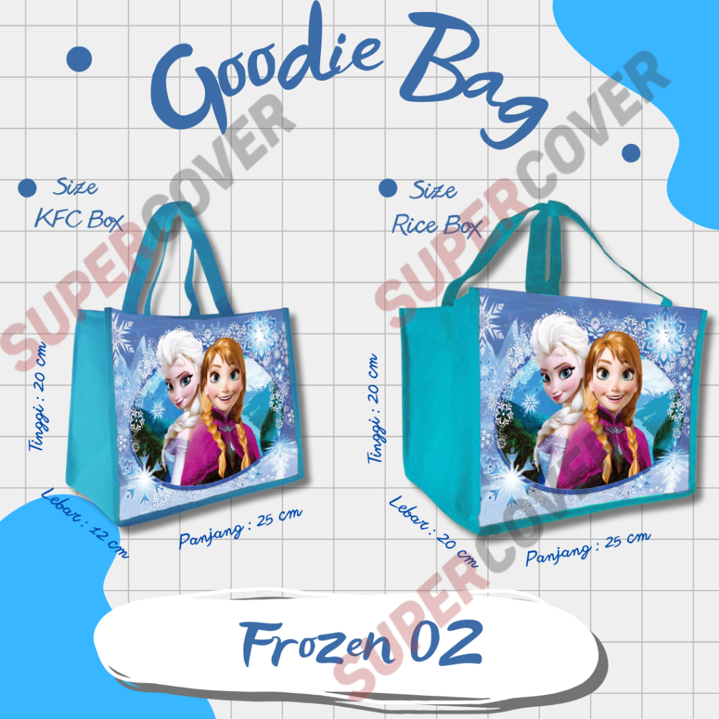 

Goodie Bag Gambar Kartun Frozen 02 Warna Biru Muda Untuk Acara Ulang Tahun, Aqiqah, Sunatan Dan Lain lain.