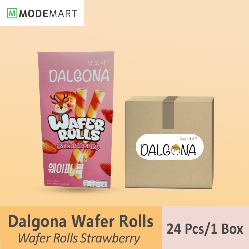 

Wafer Rolls - Strawberry Dalgona / 24 Pcs 1 Box ( Paket Reseller )