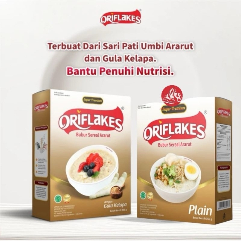 

Oriflakes ORIGINAL 350gr Sereal Sehat Umbi Pati Garut Sarapan Aman untuk Maag , Diabetes dan Kolesterol