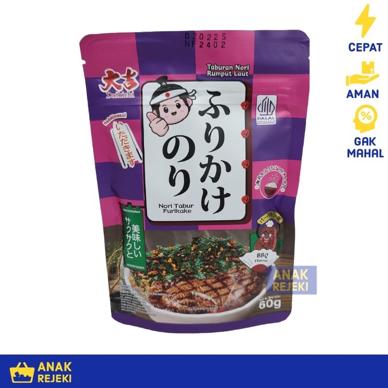 

Daikichi Nori Tabur Furikake 60gr - Ori BBQ Spicy Taburan Rumput Laut - BBQ