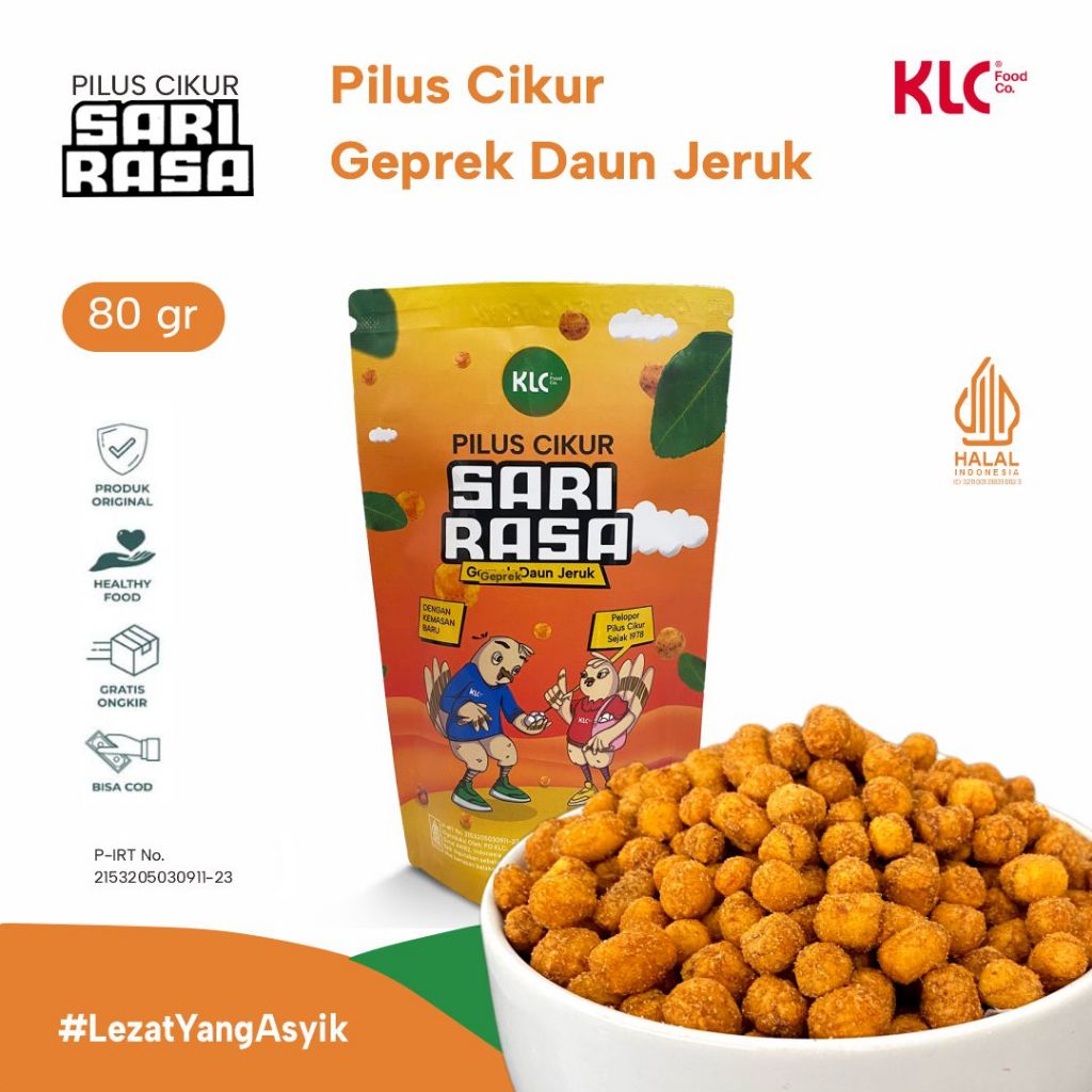 

Pilus Cikur / Kencur Geprek Daun Jeruk 80gr Sari Rasa KLC Food Co.