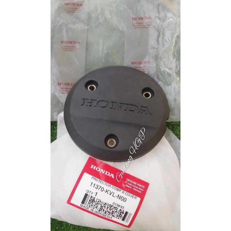 Protector Comp R Cover Black Tutup Pelindung Mesin Kanan Honda Supra X 125 Batman 11370-KVL-N00 Ori 
