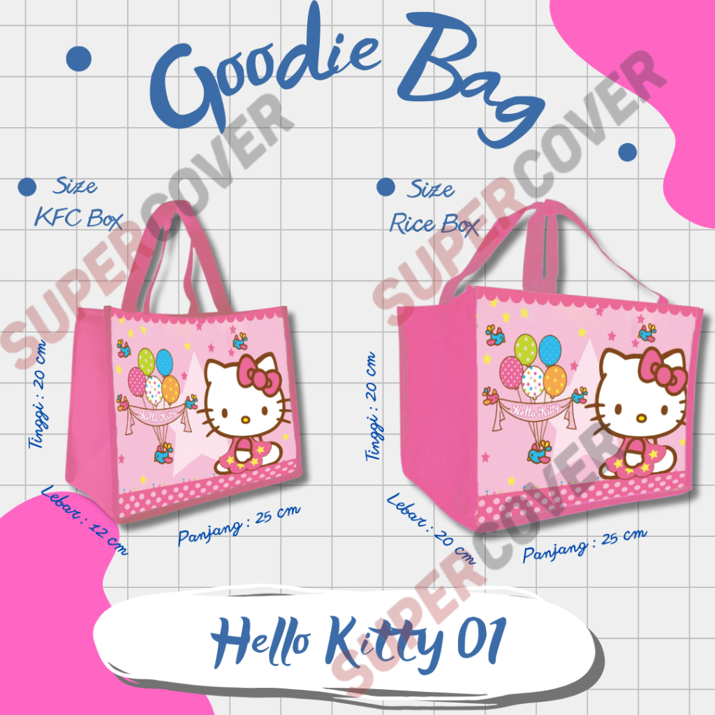 

Goodie Bag Gambar Kartun Hello Kitty 01 Warna Pink Untuk Acara Ulang Tahun, Aqiqah, Sunatan Dan Lain lain.