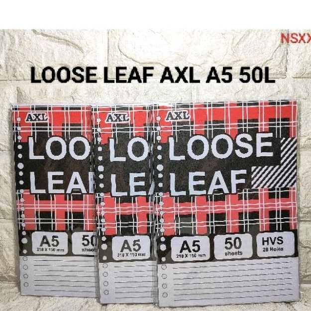 

Loose/Leaf/buku/belajar/AXL/A5/50L