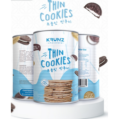 Krunz Thin Cookies rasa Cookies and Cream