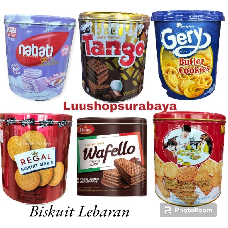 

Biskuit Kaleng Lebaran Khong Guan/Nissin/Nabati/Wafello/Gery/Roma/Tango/Good Time/Serena/Monde/Oreo/Kokola