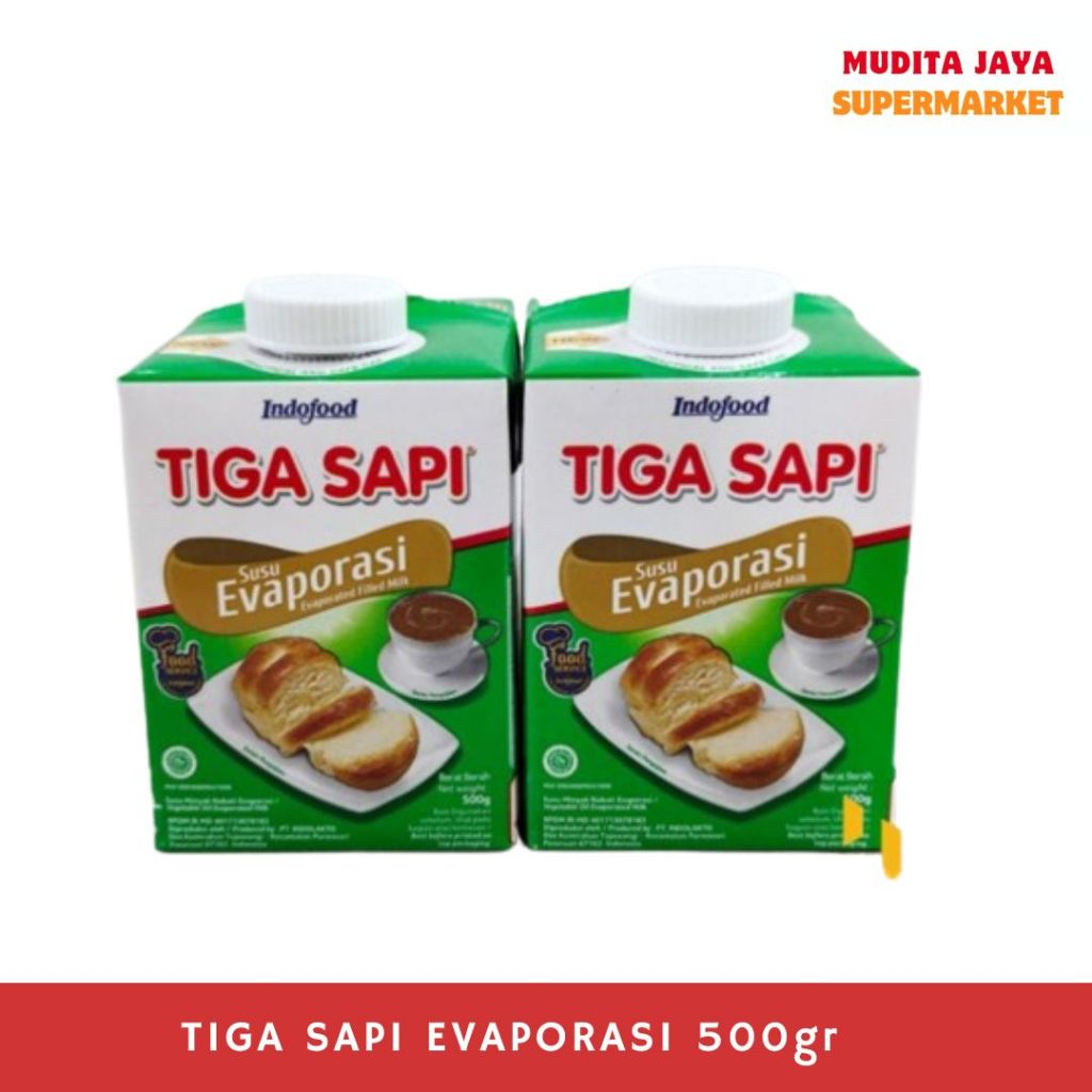 

Tiga Sapi Evaporasi 500gr/Susu Evaporasi/Evaporated milk