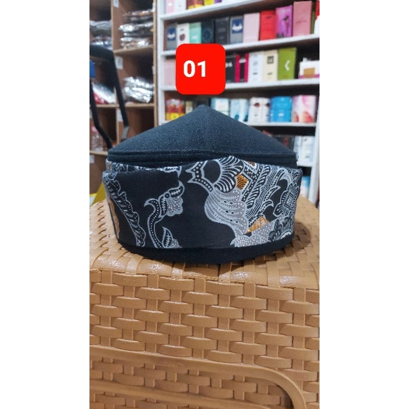 Peci Batik Model Peci Imamah Permanen Songkok Kopiah Nasional
