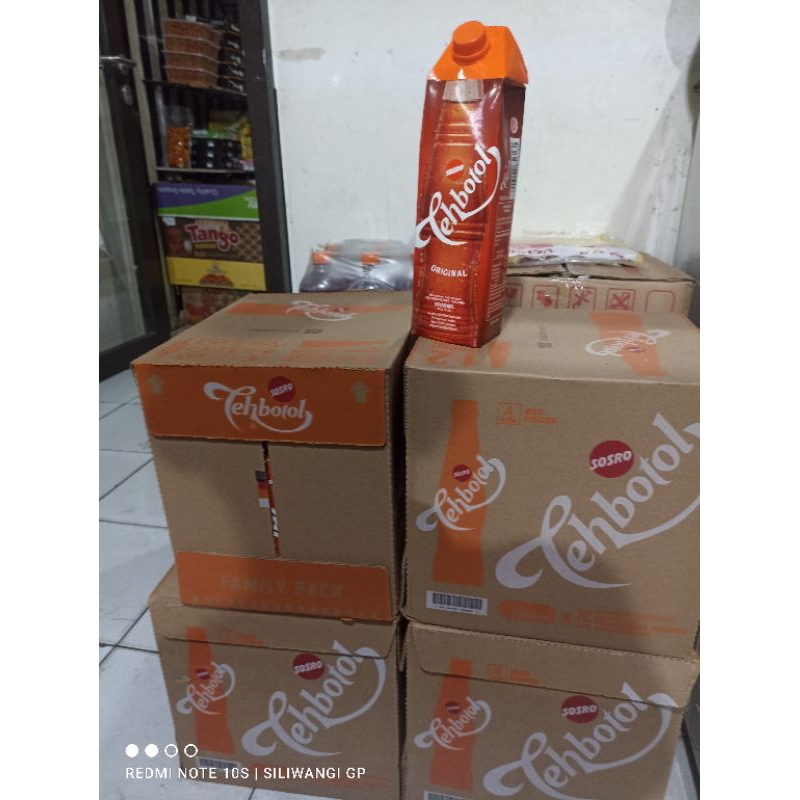 teh botol kotak 1L 1dus isi 12