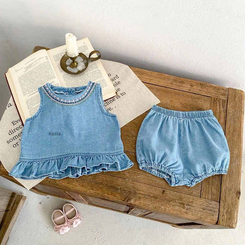 KAOLA - Lala Jeans | Setelan Jeans Bayi | Set Bayi