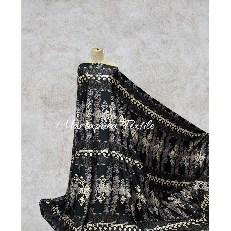 Kain Satin Armani Silk/Armany Motif Digital Printing Premium