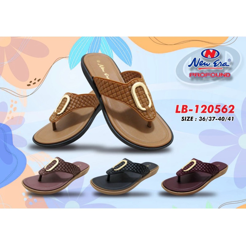 SANDAL JAPIT KARET WANITA NEW ERA LB 120562 100% ORIGINAL