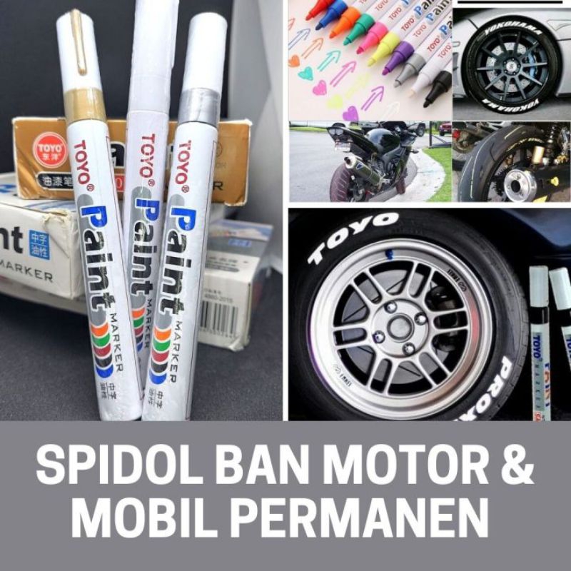 

Spidol Ban Motor Mobil TOYO Paint Marker Permanent