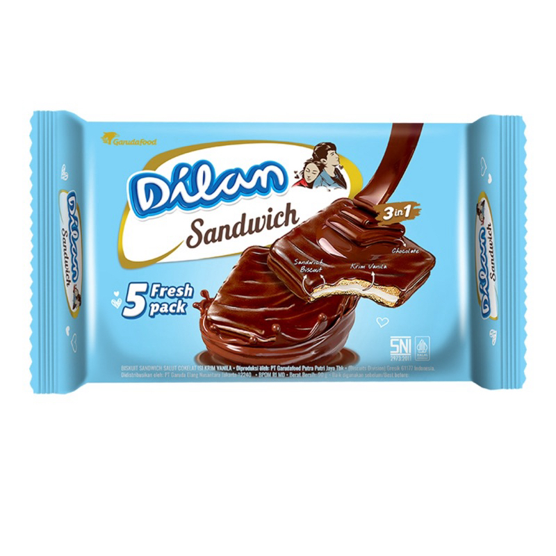 

Dilan Biskuit Sandwich Fresh Pack 80 g | Dilan Chocolate Crunchy Caramel Mini Pack 95 g | Dilan Bar Max Snack Bar Vanila Karamel 24 g