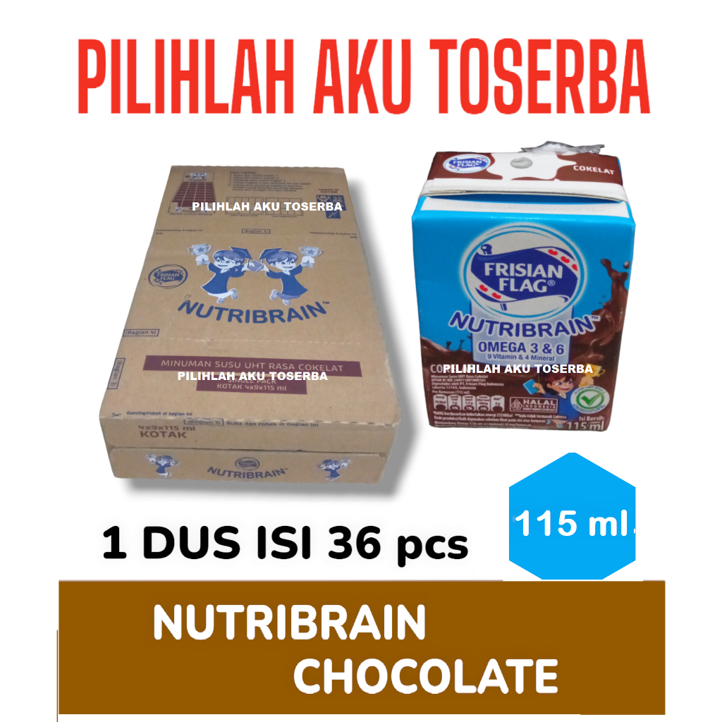 

Susu Frisian Flag NUTRIBRAIN CHOCOLATE 115 ml - ( HARGA 1 DUS ISI 36 )