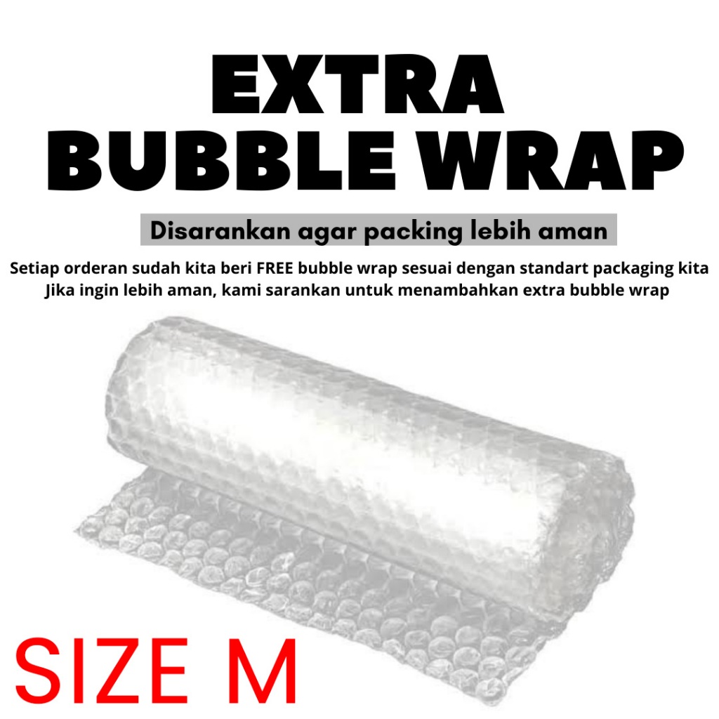 

EXTRA BUBBLE WRAP - UKURAN M UNTUK TOPLES 2 - 3 KARTON, DUS ATAU LUSIN