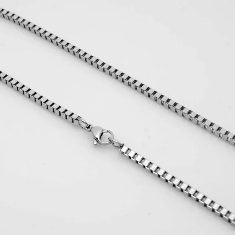 KALUNG TITANIUM ITALI SILVER-KALUNG ITALI TITANIUM SILVER BAGUS
