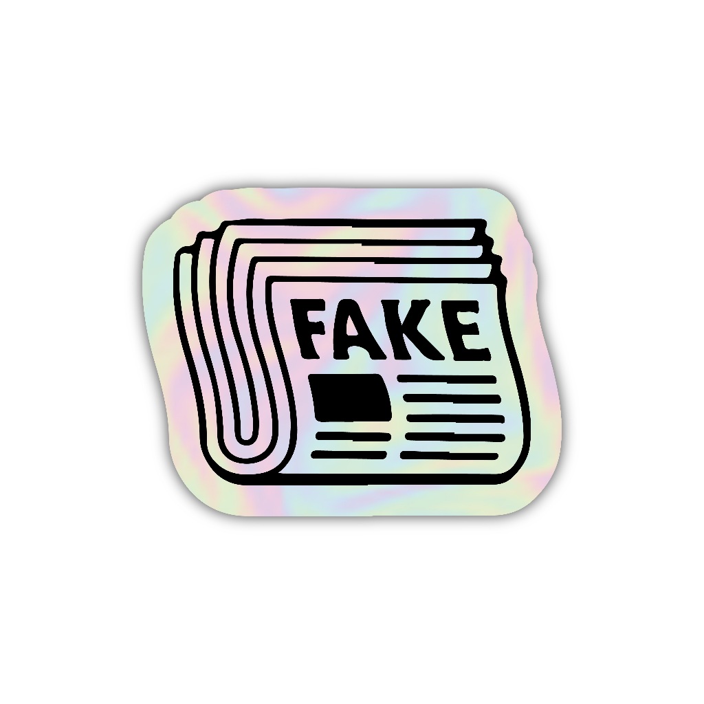 

sticker fake news, stiker hologram satuan- Z089