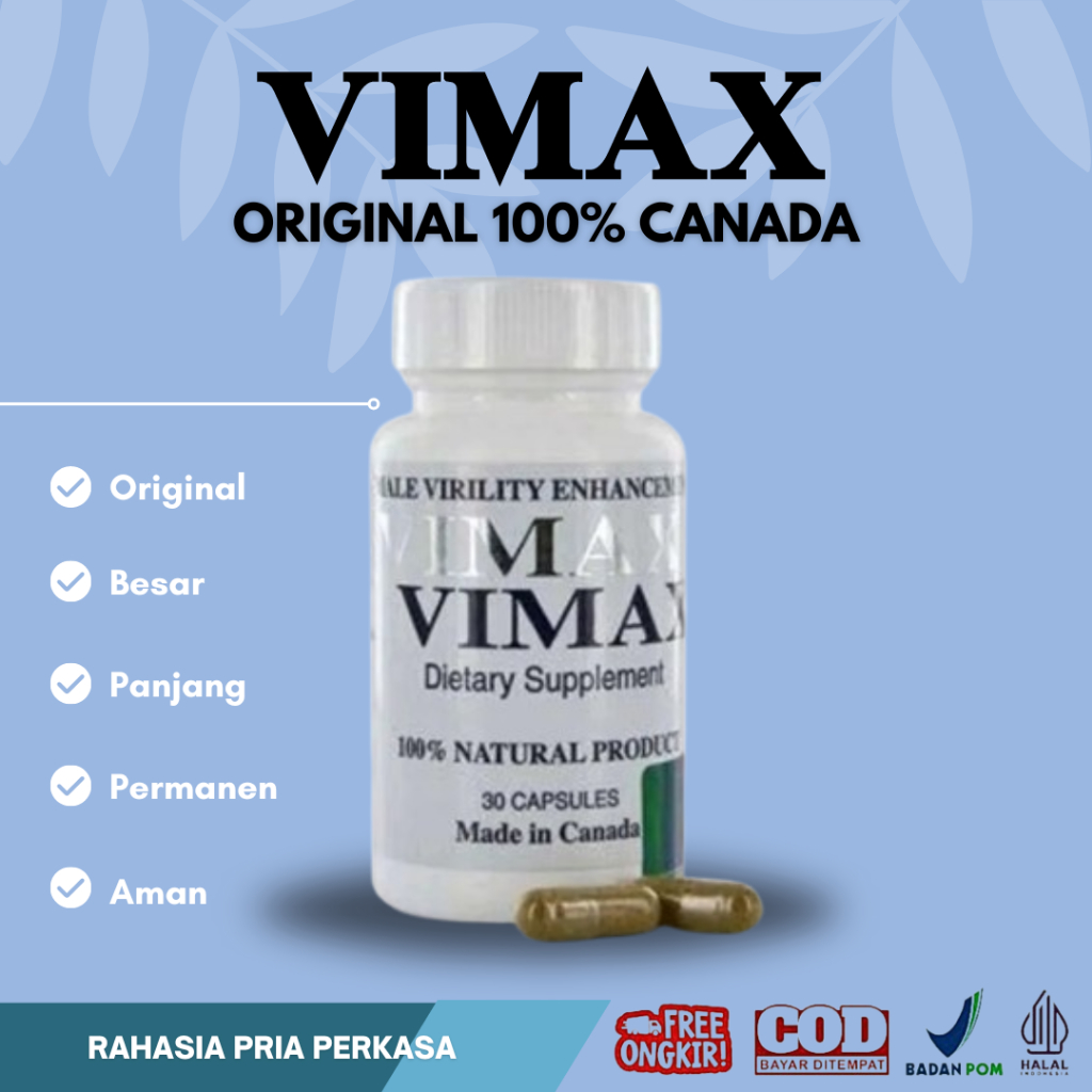 VIMAX PILS pembesar p permanen original 100% pemanjang p pria Vimax Kapsul Asli Canada Original Terbukti Ampuh