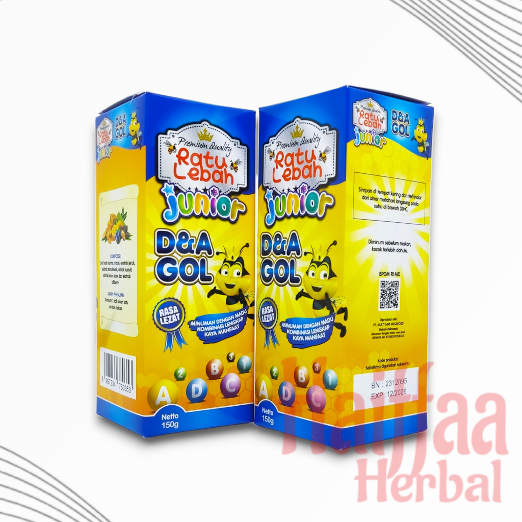 

Madu Anak Ratu Lebah Junior DHA GOLD Plus Omega 3 150gr Asli Original