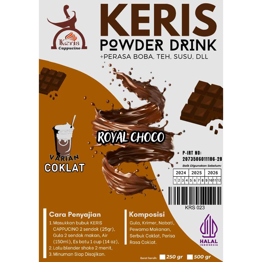 

Royal Choco Serbuk Minuman Rasa 500 gr