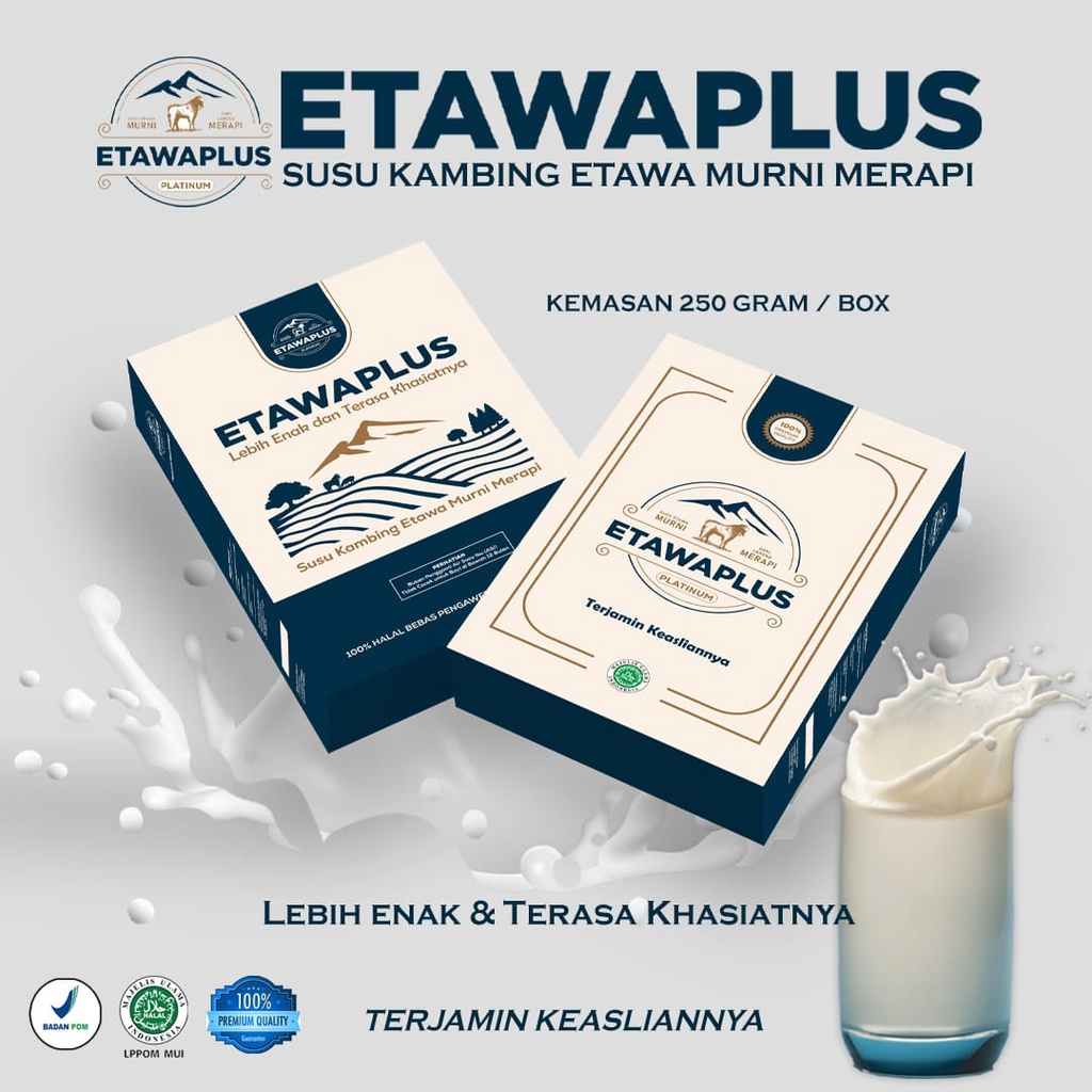 

SUSU ETAWAPLUS PLATINUM / Etawaku platinum / Susu Kambing / Susu untuk kesehatan pernafasan