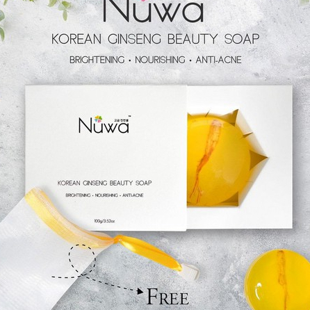 NUWA KOREAN GINSENG BEAUTY SOAP MEMUTIHKAN KULIT WHITENING