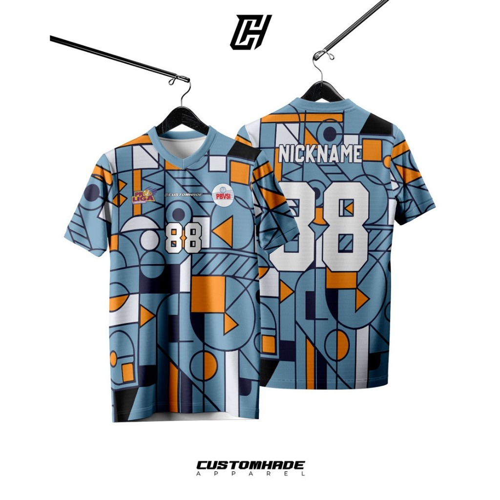 Kaos Olahraga Baju Volly Wanita Full Printing Setelan Desain Terbaru Customhade