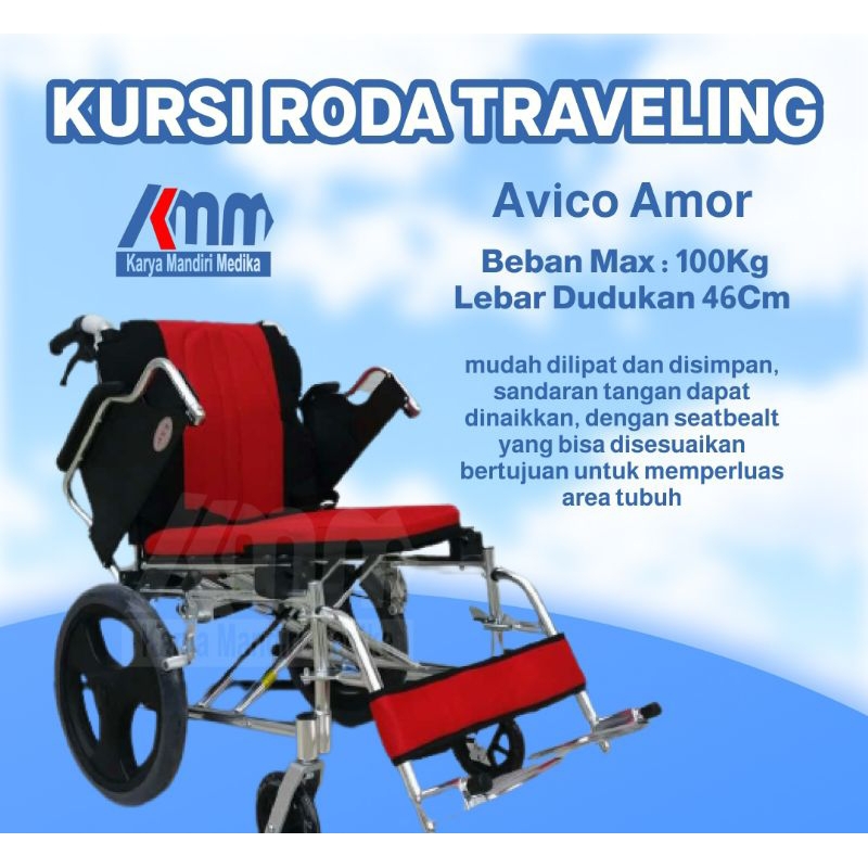 Kursi Roda Avico ( Amor ) Kursi Roda Alumunium Anti Karat