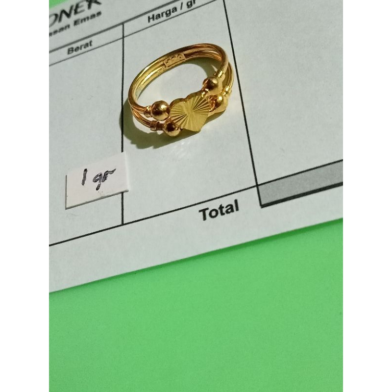 cincin emas asli 1 gram 420