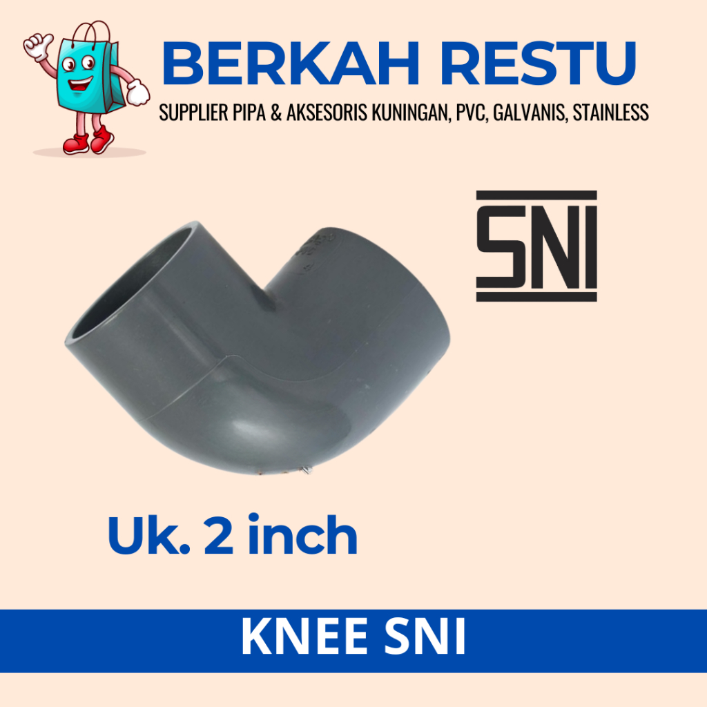 Knee / Elbow / L / Knee PVC 2" Inch SNI