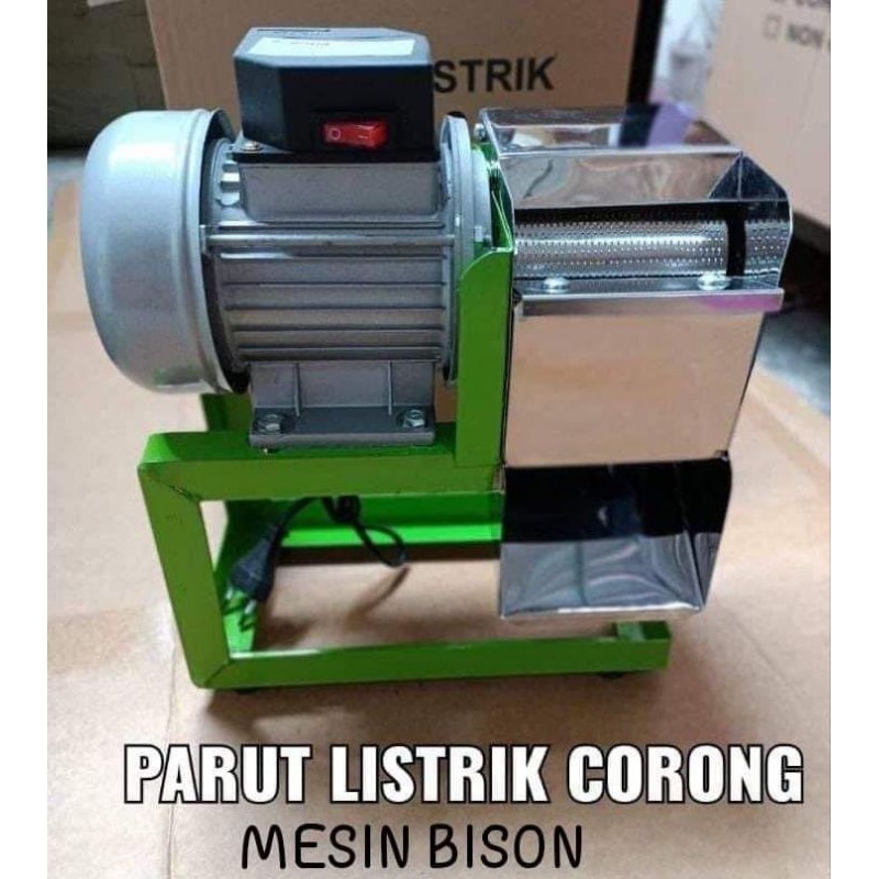 Parutan Kelapa Listrik Mesin Bison Siku C, Parutan Kelapa Corong, Mesin Parut Kelapa Listrik