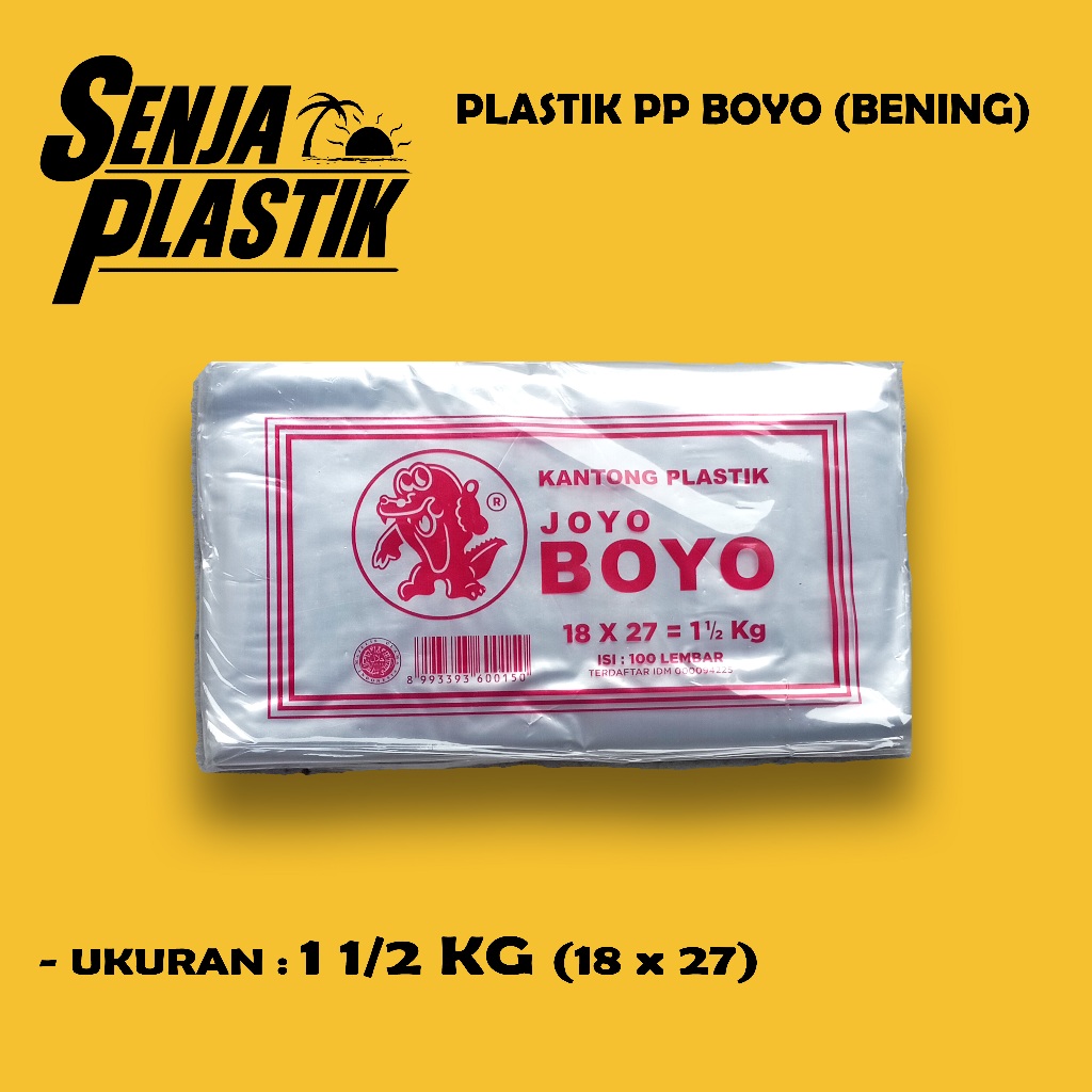 1 IKAT   ISI 5 PACK Plastik PP 1 1/2 KG boyo