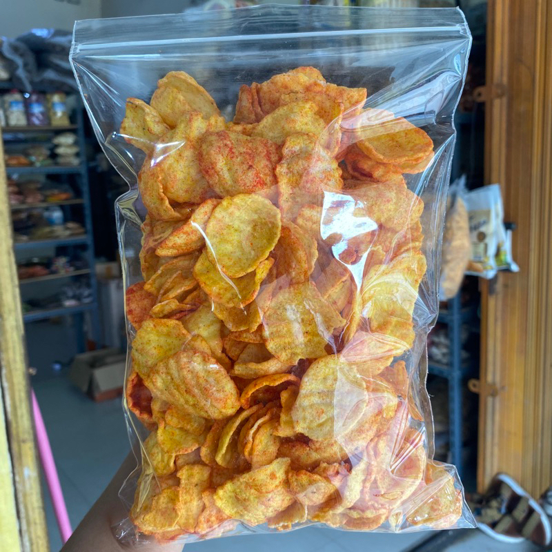 KRIPIK KRIP KRIP KENTANG JADUL POCO POCO 250gr RASA PEDAS SNACK KILOAN MURAH