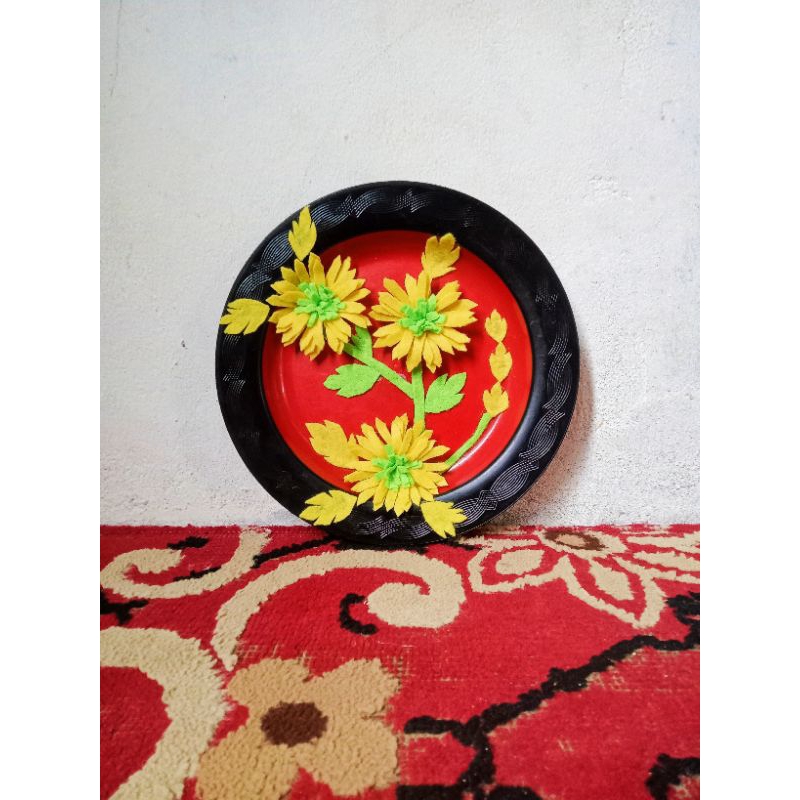 Hiasan dinding bunga flanel