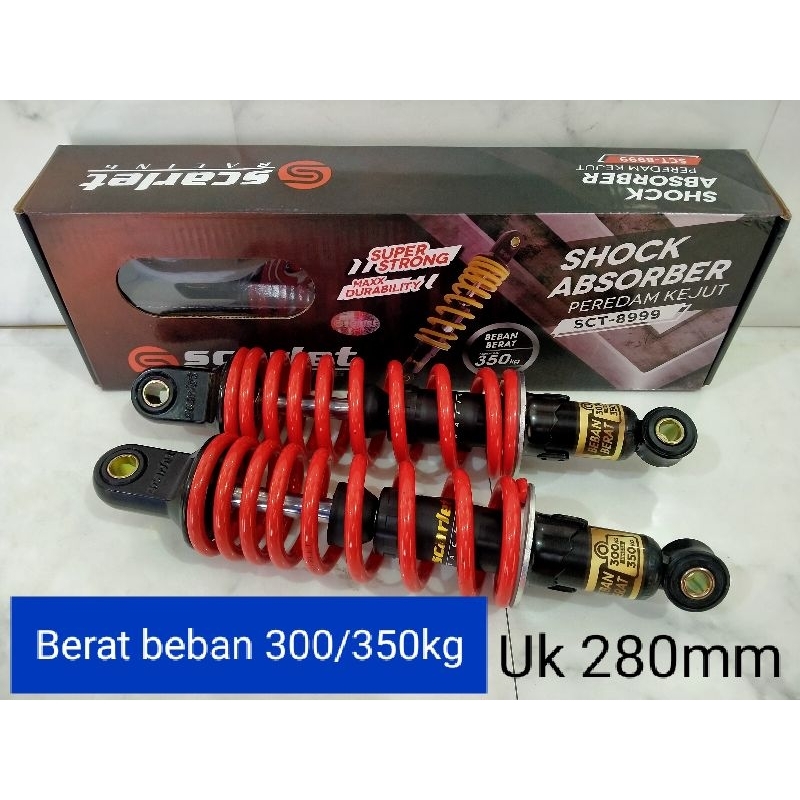 Scarlet Original type 8999 shock beban berat ukuran 280mm shock super strong berat beban bisa sampai