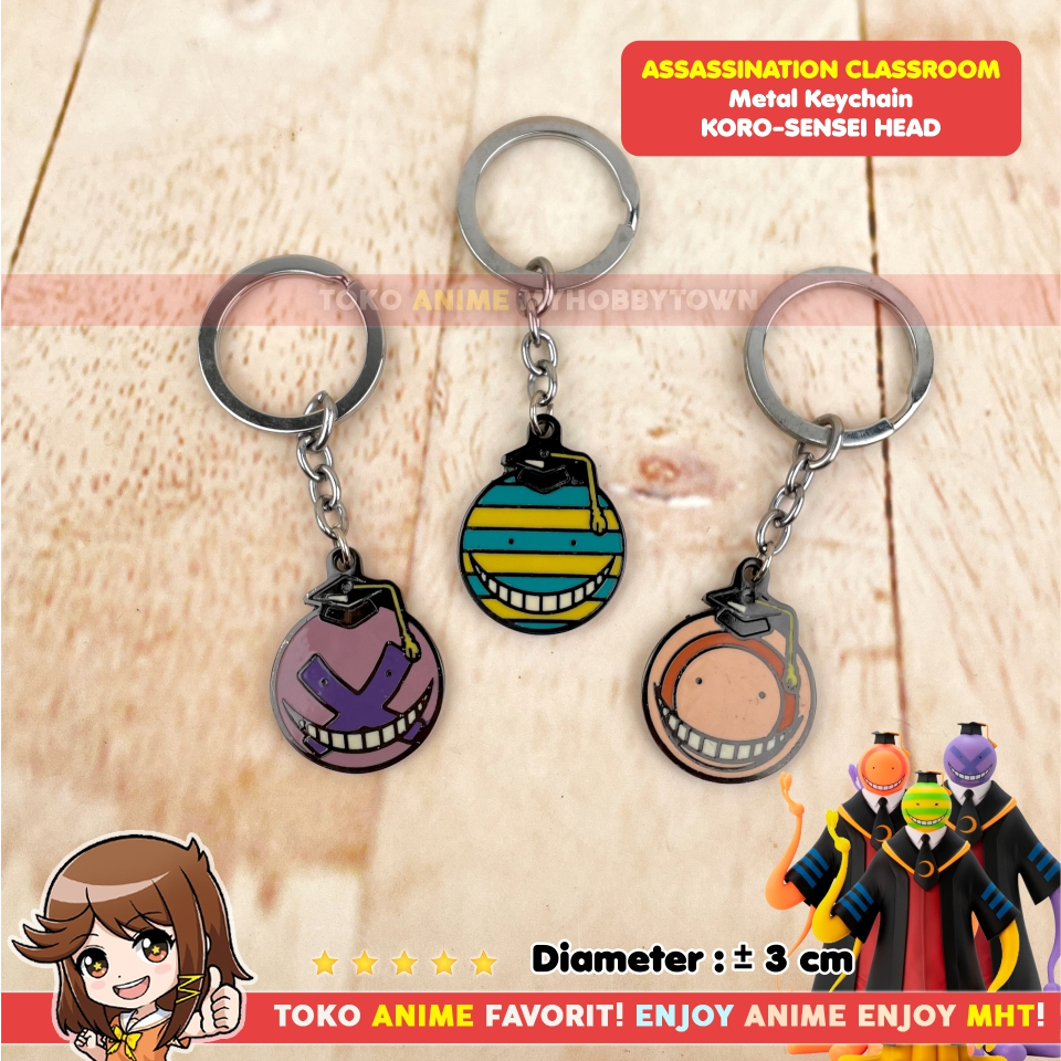 Gantungan Kunci Koro Sensei Head Anime Assassination Classroom Ansatsu Kyoushitsu Keychain